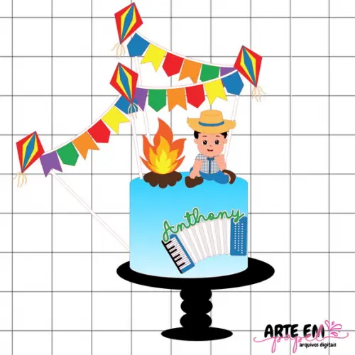 Arquivo de Corte: Topo de Bolo Festa Junina 106
