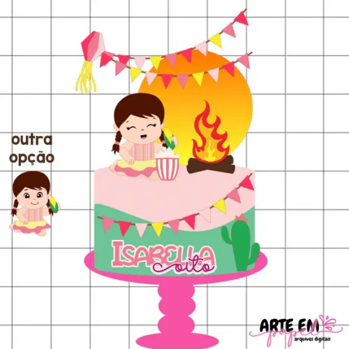 Arquivo de Corte: Topo de Bolo Festa Junina 117