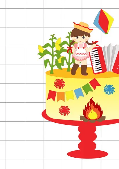 Arquivo de Corte: Topo de Bolo Festa Junina 119