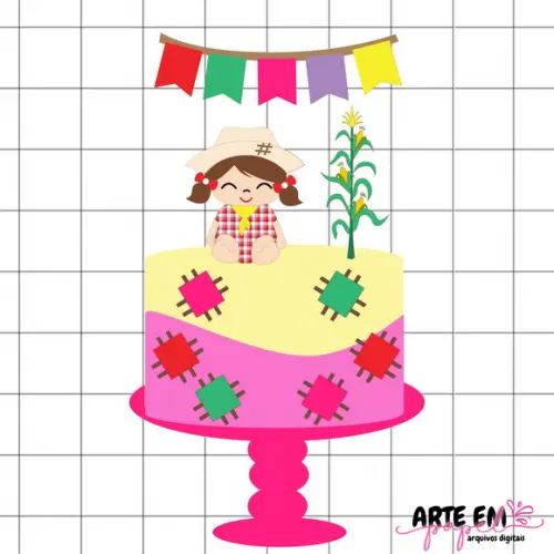 Arquivo de Corte: Topo de Bolo Festa Junina 124