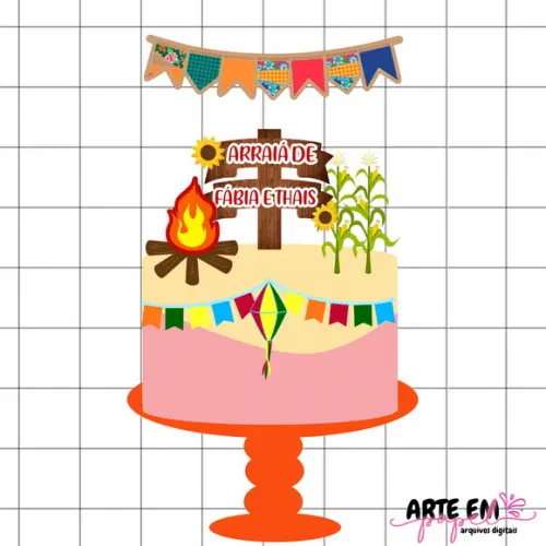 Arquivo de Corte: Topo de Bolo Festa Junina 126