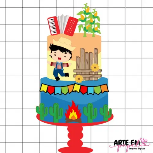 Arquivo de Corte: Topo de Bolo Festa Junina 137