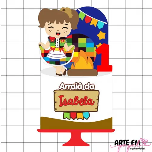 Arquivo de Corte: Topo de Bolo Festa Junina 143