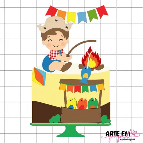 Arquivo de Corte: Topo de Bolo Festa Junina 146