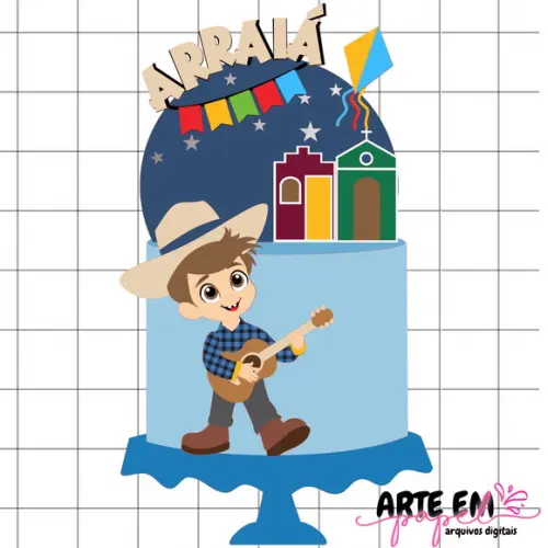 Arquivo de Corte: Topo de Bolo Festa Junina 185