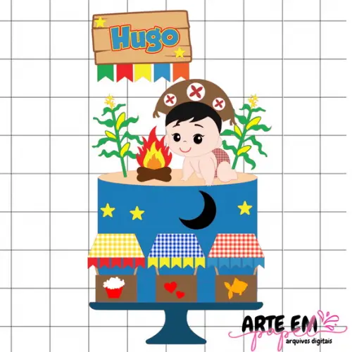 Arquivo de Corte: Topo de Bolo Festa Junina 188