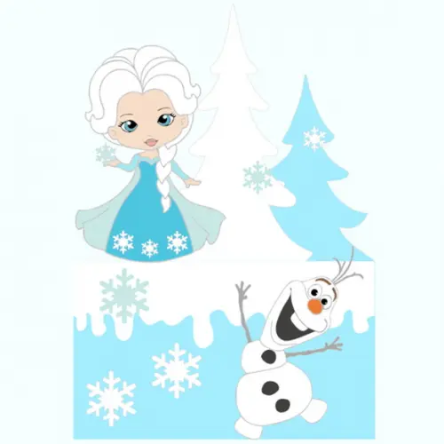 Arquivo de Corte: Topo de Bolo Frozen 005