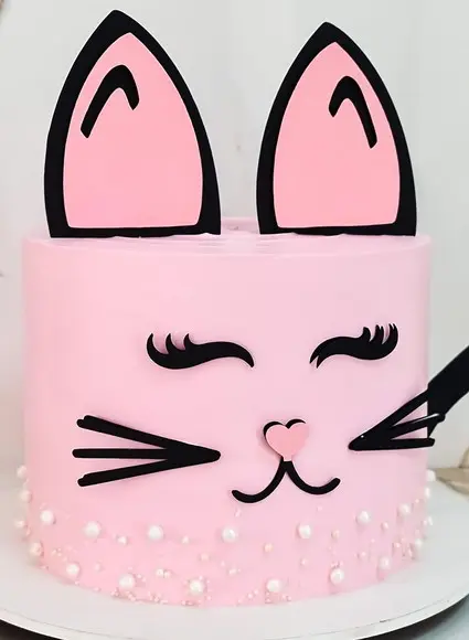 Arquivo de Corte: Topo de Bolo Gatinho 002