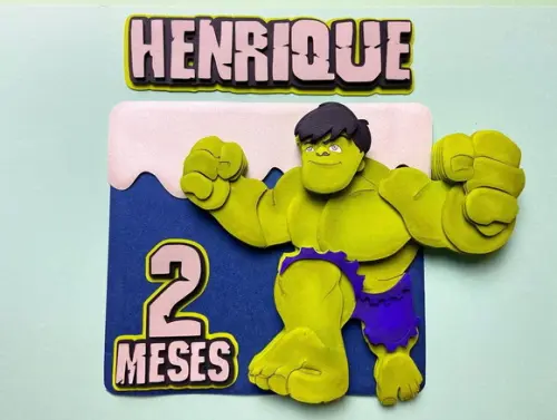 Arquivo de Corte: Topo de Bolo Hulk 002