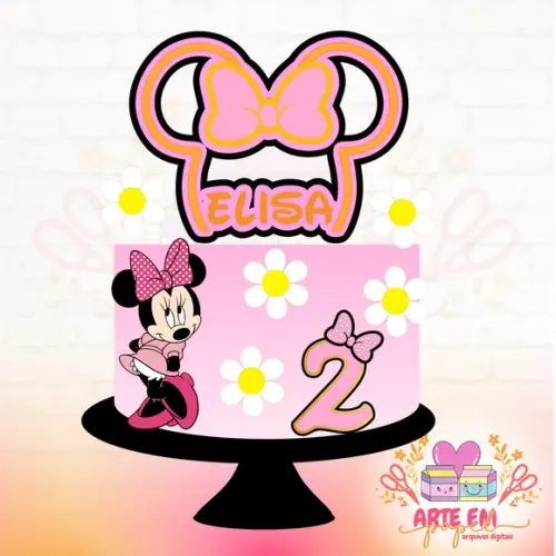 Arquivo de Corte: Topo de Bolo Minnie