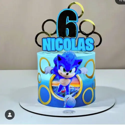 Arquivo de Corte: Topo de Bolo Sonic