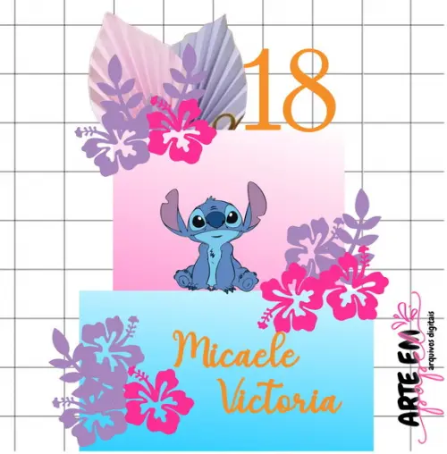 Arquivo de Corte: Topo de Lilo Stitch