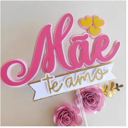 Arquivo de Corte: Topos de Bolo Dia das Mães