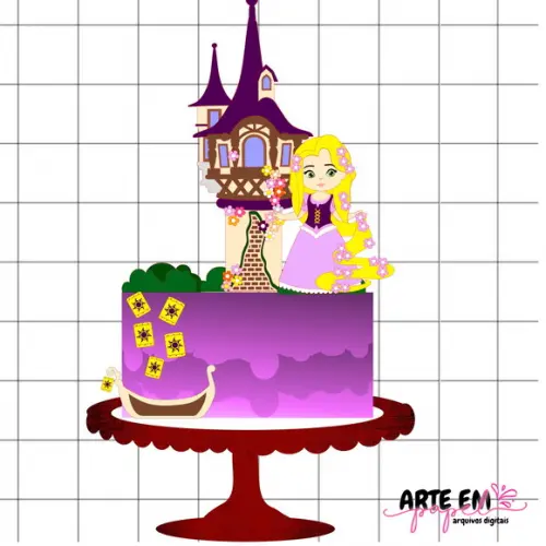 Arquivo de Corte: Topo Torre Rapunzel 03