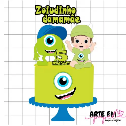 Arquivo de Cortecorte: Topo de Bolo Baby Monstros Sa