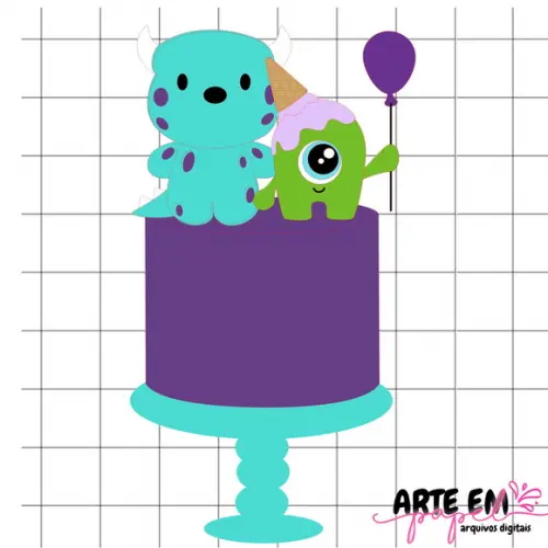 Arquivo de Cortecorte: Topo de Bolo Baby Monstros Sa