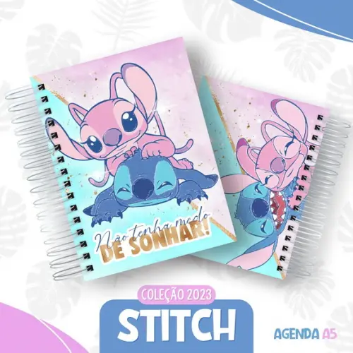 Arquivo Digital Agenda Escolar Stitch e Angel