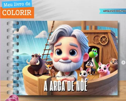Arquivo Digital Livro de Colorir Arca de Noé