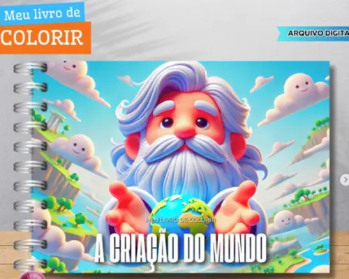 Arquivo Digital Livro de Colorir a Criação do Mundo