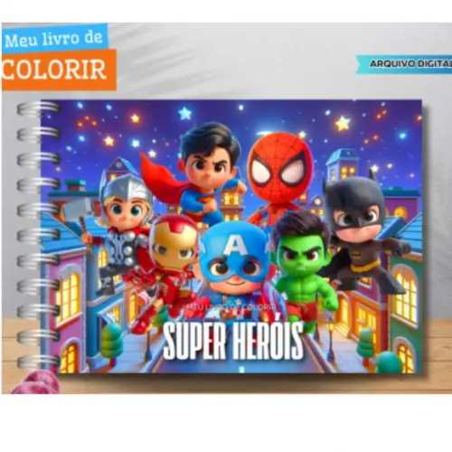 Arquivo Digital Livro de Colorir Super Herois