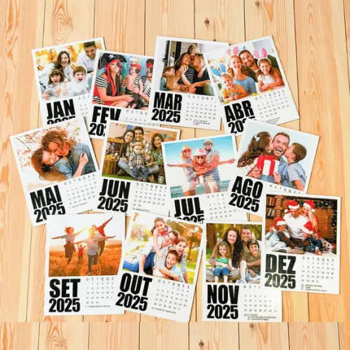 Arquivo Digital: Calendário Polaroid 2025