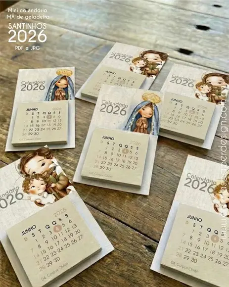 Arquivo Digital: Calendário Santinhos 2026