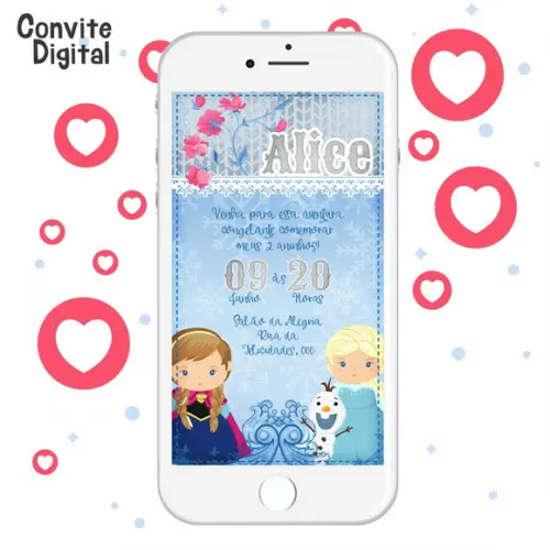 Arquivo Digital: Convite Frozen
