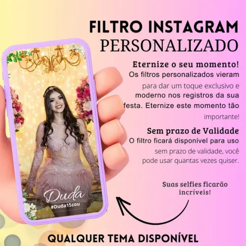 Filtro Personalizado para Aniversário Instagram