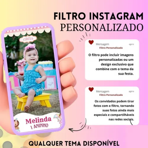 Filtro Personalizado para Aniversário Instagram