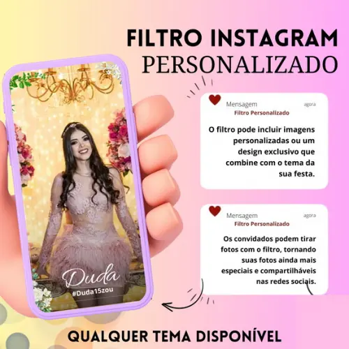 Filtro Personalizado para Aniversário Instagram