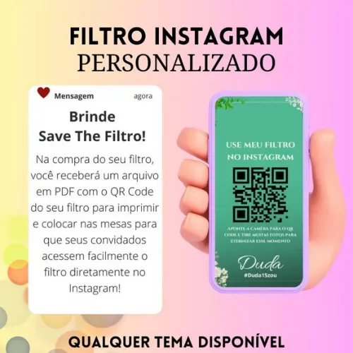 Filtro Personalizado para Aniversário Instagram