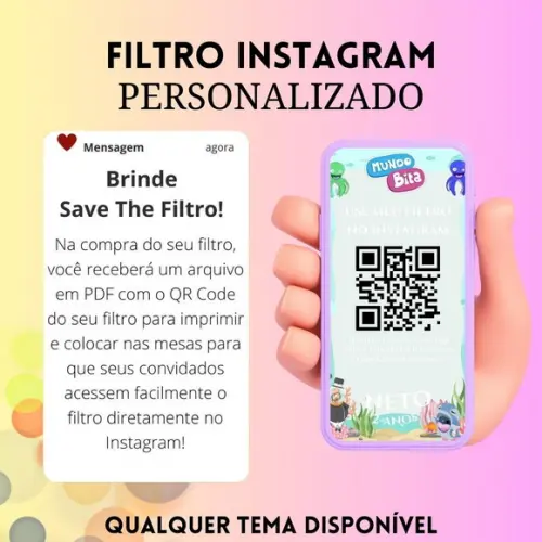Filtro Personalizado para Aniversário Instagram