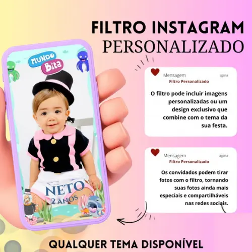 Filtro Personalizado para Aniversário Instagram