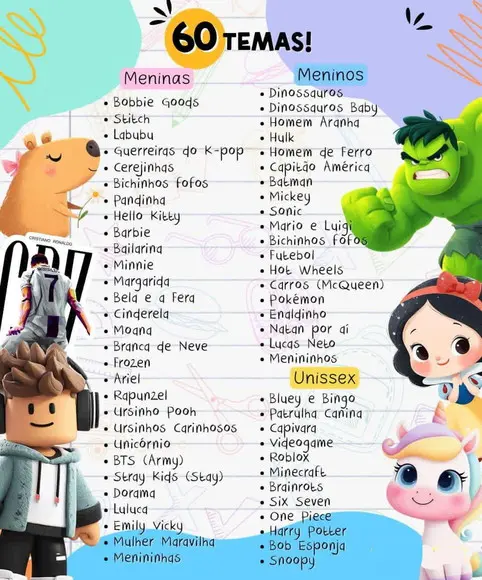 Pack Etiqueta Escolar 60 Temas