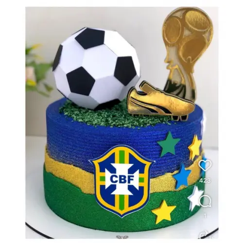 Topo de Bolo: Futebol Brasil