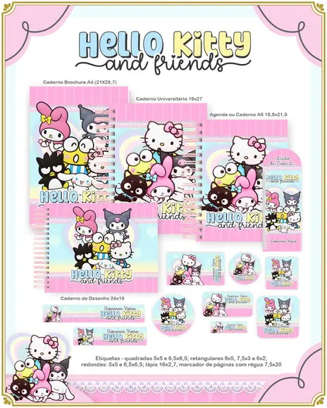 Volta às Aulas Kit Hello Kitty