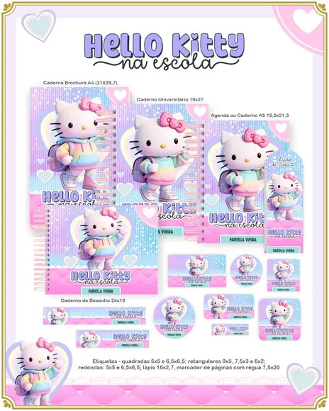Volta às Aulas Kit Hello Kitty