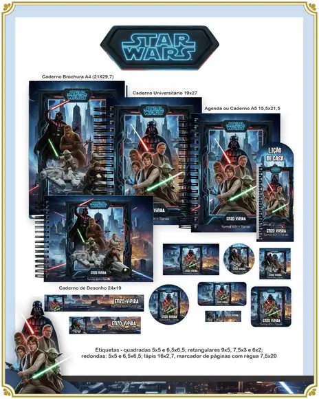 Volta às Aulas Kit Star Wars