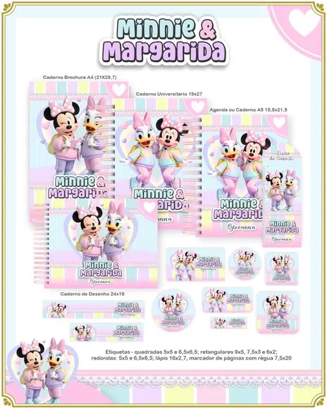 Volta às Aulas Kit Minnie e Margarida