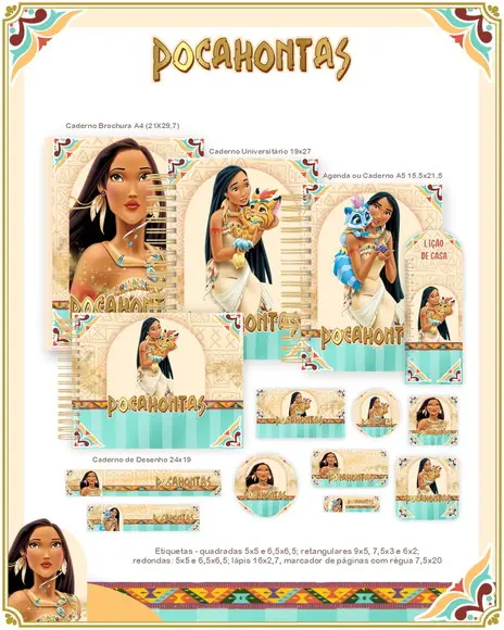 Volta às Aulas Kit Pocahontas