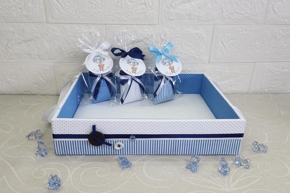 Kit 36 Mini Saches + Bandeja Decorada