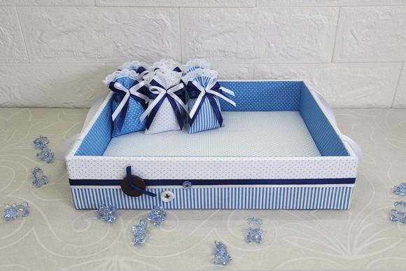 Kit 36 Mini Saches + Bandeja Decorada