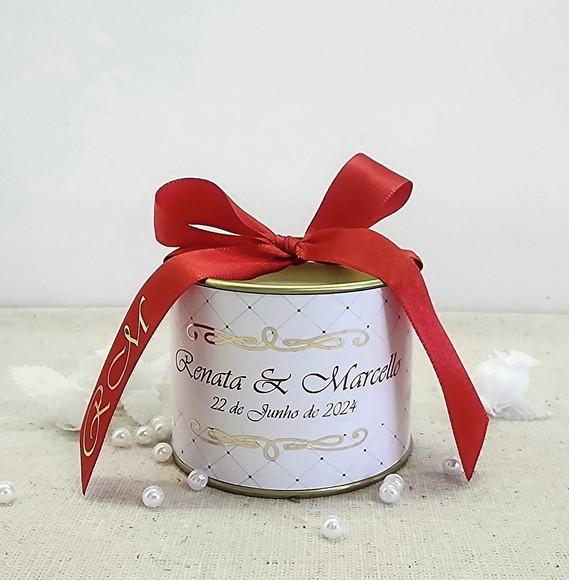 Tubo Lata Personalizado com Fita Decorada