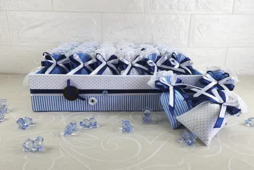 Kit 36 Mini Saches + Bandeja Decorada