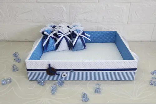 Kit 36 Mini Saches + Bandeja Decorada
