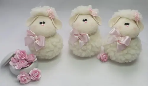 Sache Ovelhinha Rosa - 15 Unidades