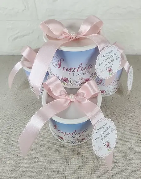 Tubo Lata Personalizado - Jardim e Borboletas