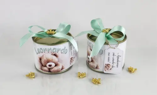 Tubo Lata Personalizado - Ursinho Dorminhoco