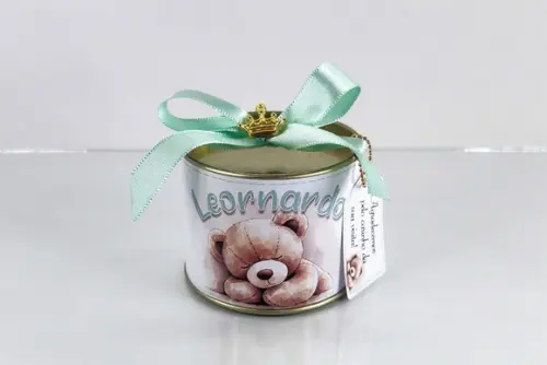 Tubo Lata Personalizado - Ursinho Dorminhoco