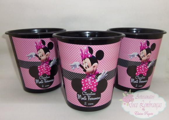 Balde de Pipoca 1l Minnie Rosa